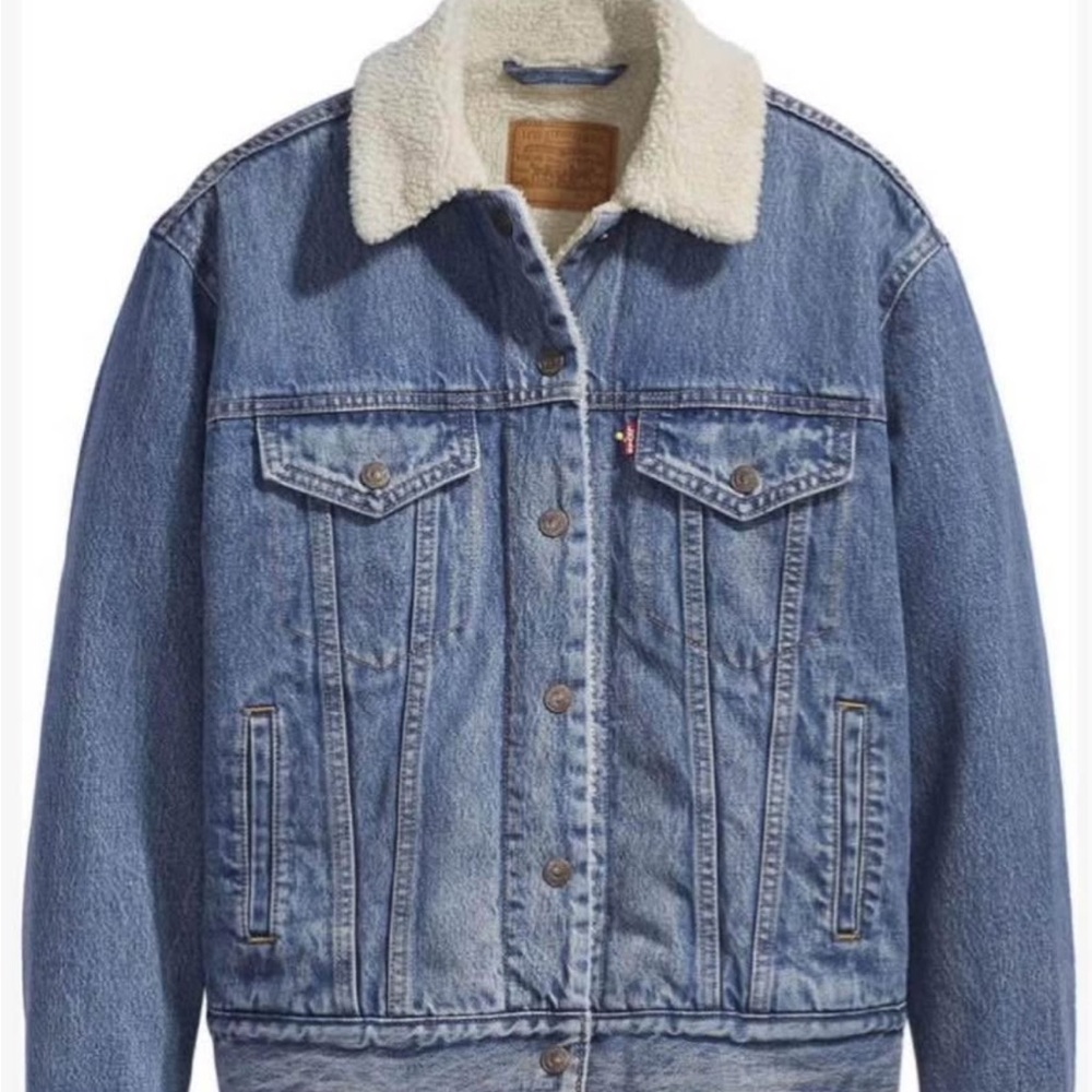 Levi’s premium ex-boyfriend fit Sherpa jacket - Picture 3 of 4